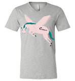 Cozman Dreamin Men V-Neck (Pink and Blue) - Cozman Apparel