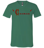 Classic Coz Men V-Neck (Red and Brown) - Cozman Apparel