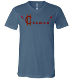 Classic Coz Men V-Neck (Red and Brown) - Cozman Apparel