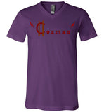 Classic Coz Men V-Neck (Red and Brown) - Cozman Apparel