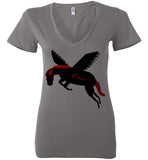 Cozman Dreamin Woman V-Neck (Red and Black) - Cozman Apparel