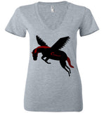 Cozman Dreamin Woman V-Neck (Red and Black) - Cozman Apparel