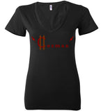 Classic Coz Woman V-Neck (Red and Brown) - Cozman Apparel