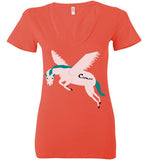 Cozman Dreamin Woman V-Neck (Pink and Blue) - Cozman Apparel