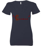 Classic Coz Woman V-Neck (Red and Brown) - Cozman Apparel