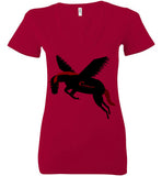 Cozman Dreamin Woman V-Neck (Red and Black) - Cozman Apparel