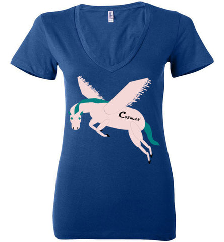 Cozman Dreamin Woman V-Neck (Pink and Blue) - Cozman Apparel