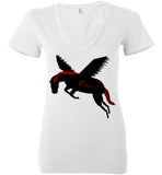 Cozman Dreamin Woman V-Neck (Red and Black) - Cozman Apparel