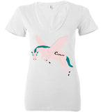 Cozman Dreamin Woman V-Neck (Pink and Blue) - Cozman Apparel