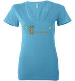 Classic Coz Woman V-Neck (Peach) - Cozman Apparel