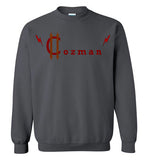 Classic Coz Crewneck Sweatshirt (Red and Brown) - Cozman Apparel