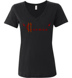 Classic Coz Woman V-Neck (Red and Brown) - Cozman Apparel