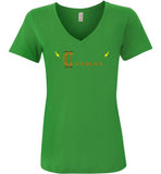 Classic Coz Woman V-Neck (Peach) - Cozman Apparel