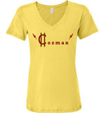 Classic Coz Woman V-Neck (Red and Brown) - Cozman Apparel