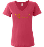 Classic Coz Woman V-Neck (Peach) - Cozman Apparel