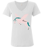 Cozman Dreamin Woman V-Neck (Pink and Blue) - Cozman Apparel