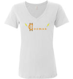 Classic Coz Woman V-Neck (Peach) - Cozman Apparel